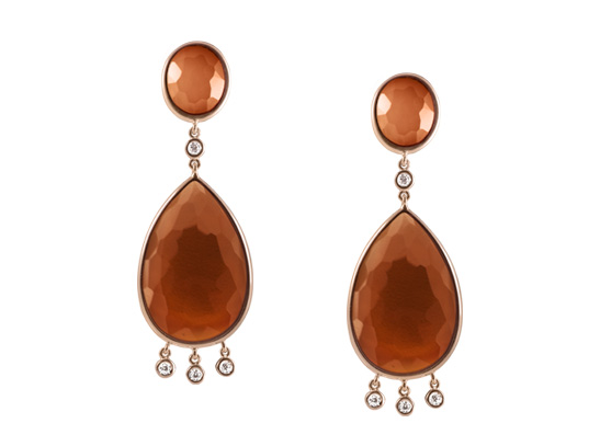 yellow gold earrings with diamonds and madera citrine quartz_marco meletti_jewelry maker_cora collection